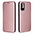 Leather Case Stands Flip Cover Holder L06Z for Xiaomi Redmi Note 10T 5G Rose Gold