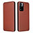 Leather Case Stands Flip Cover Holder L06Z for Xiaomi Redmi Note 11 Pro+ Plus 5G Brown