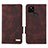 Leather Case Stands Flip Cover Holder L07Z for Google Pixel 5 XL 5G Brown