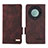 Leather Case Stands Flip Cover Holder L07Z for Huawei Honor Magic5 Lite 5G Brown