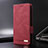 Leather Case Stands Flip Cover Holder L07Z for Motorola Moto Edge 40 Neo 5G Red