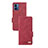 Leather Case Stands Flip Cover Holder L07Z for Motorola Moto G14 Red