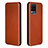 Leather Case Stands Flip Cover Holder L07Z for Realme 8 4G Brown