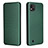 Leather Case Stands Flip Cover Holder L07Z for Realme C20 Green