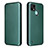 Leather Case Stands Flip Cover Holder L07Z for Realme C21Y Green