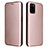 Leather Case Stands Flip Cover Holder L07Z for Realme V11 5G Rose Gold