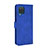 Leather Case Stands Flip Cover Holder L07Z for Samsung Galaxy A12 5G Blue