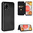 Leather Case Stands Flip Cover Holder L07Z for Samsung Galaxy A42 5G Black