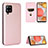 Leather Case Stands Flip Cover Holder L07Z for Samsung Galaxy A42 5G Rose Gold