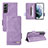 Leather Case Stands Flip Cover Holder L07Z for Samsung Galaxy S22 Plus 5G Purple