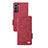 Leather Case Stands Flip Cover Holder L07Z for Samsung Galaxy S24 Plus 5G Red