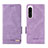 Leather Case Stands Flip Cover Holder L07Z for Sony Xperia 5 IV Purple
