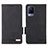 Leather Case Stands Flip Cover Holder L07Z for Vivo V21 5G Black