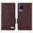 Leather Case Stands Flip Cover Holder L07Z for Vivo V21 5G Brown