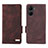 Leather Case Stands Flip Cover Holder L07Z for Vivo Y16 Brown