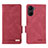 Leather Case Stands Flip Cover Holder L07Z for Vivo Y16 Red