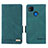 Leather Case Stands Flip Cover Holder L07Z for Xiaomi POCO C3 Green