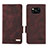 Leather Case Stands Flip Cover Holder L07Z for Xiaomi Poco X3 NFC Brown