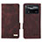 Leather Case Stands Flip Cover Holder L07Z for Xiaomi Poco X4 Pro 5G Brown