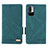 Leather Case Stands Flip Cover Holder L07Z for Xiaomi Redmi Note 10 5G Green