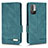 Leather Case Stands Flip Cover Holder L07Z for Xiaomi Redmi Note 10 JE 5G Green