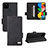 Leather Case Stands Flip Cover Holder L08Z for Google Pixel 5a 5G Black