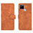 Leather Case Stands Flip Cover Holder L08Z for Realme 7i RMX2193 Brown