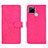 Leather Case Stands Flip Cover Holder L08Z for Realme C12 Hot Pink