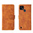 Leather Case Stands Flip Cover Holder L08Z for Realme C25Y India Brown