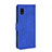 Leather Case Stands Flip Cover Holder L08Z for Samsung Galaxy A21 SC-42A Blue