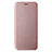 Leather Case Stands Flip Cover Holder L08Z for Samsung Galaxy F12 Rose Gold