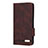 Leather Case Stands Flip Cover Holder L08Z for Samsung Galaxy S21 Plus 5G Brown