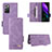 Leather Case Stands Flip Cover Holder L08Z for Samsung Galaxy Z Fold2 5G Purple