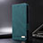 Leather Case Stands Flip Cover Holder L08Z for Xiaomi Redmi 10 4G Green