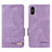 Leather Case Stands Flip Cover Holder L08Z for Xiaomi Redmi 9AT Purple