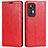 Leather Case Stands Flip Cover Holder L09 for Xiaomi Mi 12 5G Red