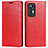 Leather Case Stands Flip Cover Holder L09 for Xiaomi Mi 12X 5G Red