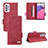 Leather Case Stands Flip Cover Holder L09Z for Samsung Galaxy A33 5G Red