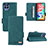 Leather Case Stands Flip Cover Holder L09Z for Samsung Galaxy M33 5G Green