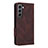 Leather Case Stands Flip Cover Holder L09Z for Samsung Galaxy S21 FE 5G Brown