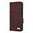 Leather Case Stands Flip Cover Holder L10Z for Samsung Galaxy A32 4G Brown