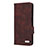 Leather Case Stands Flip Cover Holder L10Z for Samsung Galaxy A32 5G Brown