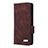 Leather Case Stands Flip Cover Holder L10Z for Samsung Galaxy A73 5G Brown