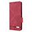 Leather Case Stands Flip Cover Holder L10Z for Samsung Galaxy M33 5G Red