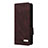 Leather Case Stands Flip Cover Holder L10Z for Samsung Galaxy Z Fold3 5G Brown