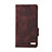 Leather Case Stands Flip Cover Holder L11Z for Samsung Galaxy A22 5G Brown