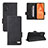 Leather Case Stands Flip Cover Holder L11Z for Samsung Galaxy A32 4G Black