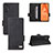 Leather Case Stands Flip Cover Holder L11Z for Samsung Galaxy A32 5G Black