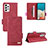 Leather Case Stands Flip Cover Holder L11Z for Samsung Galaxy A53 5G Red