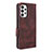 Leather Case Stands Flip Cover Holder L11Z for Samsung Galaxy A73 5G Brown